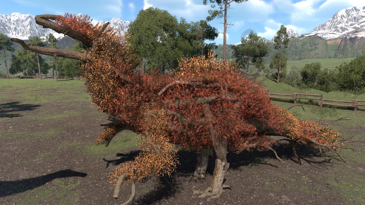 Bushy organic Deinocheirus statue