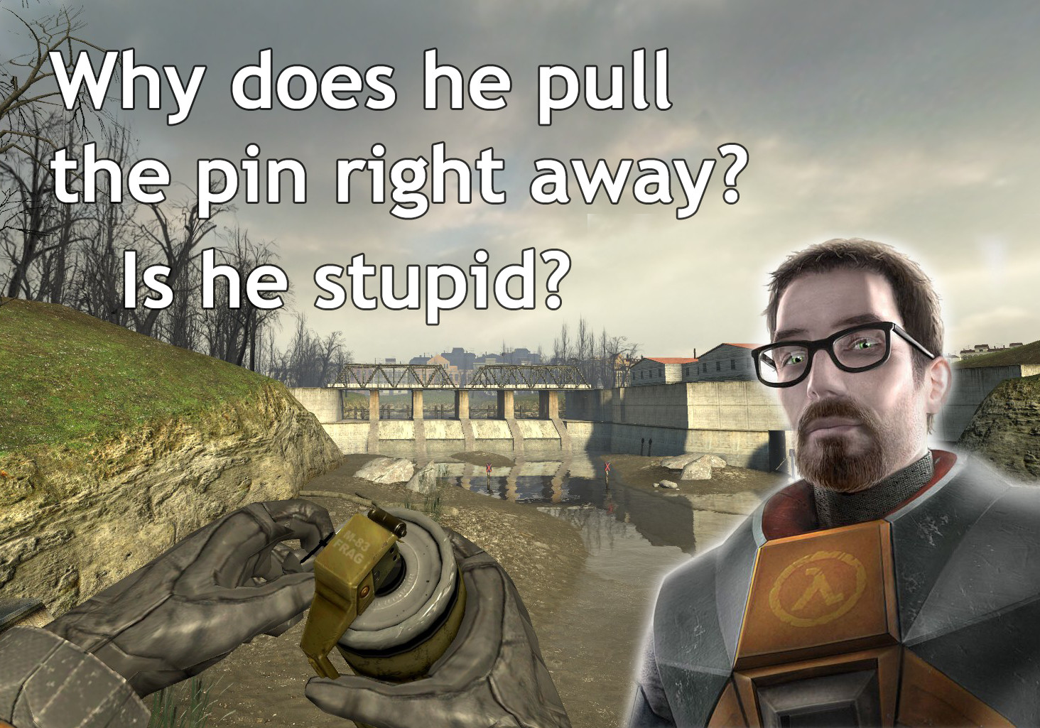 "Fixed" Grenade pin pulling
