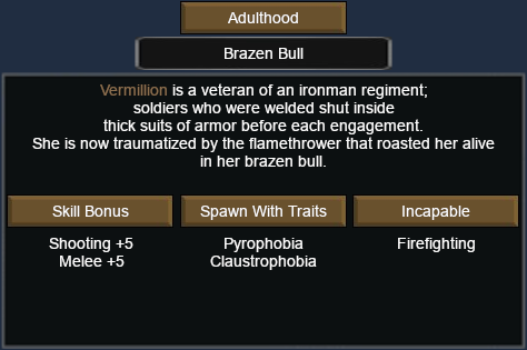 Traited Backstories