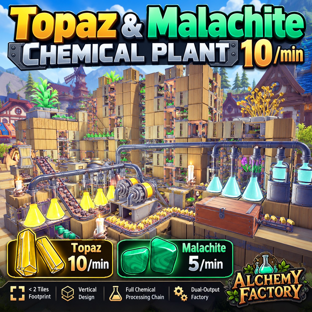Topaz & Malachite Chemical Plant — 10/min