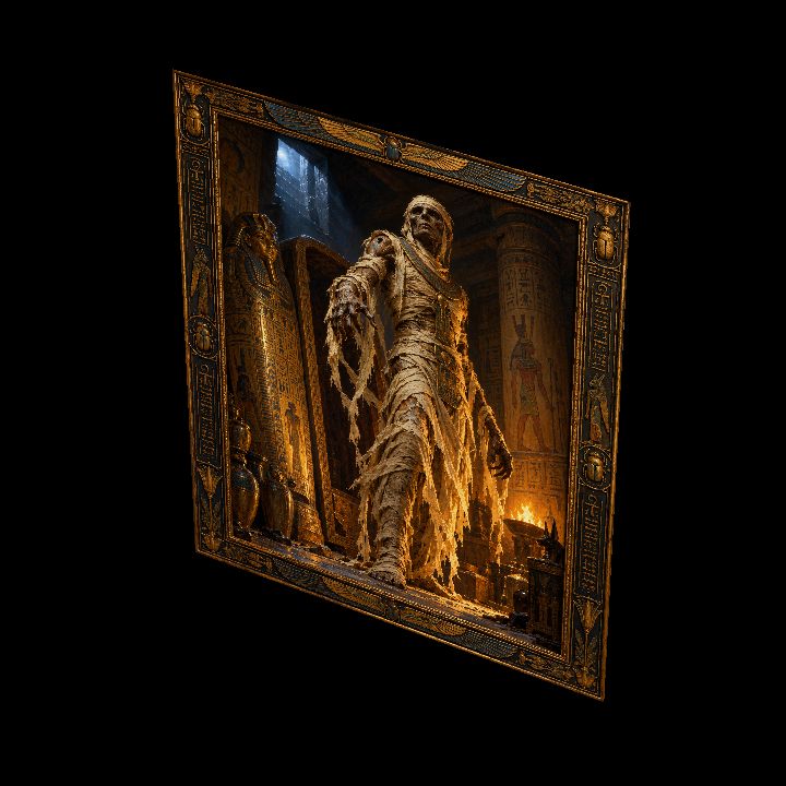 Painting, The Mummy Stirs {2D}