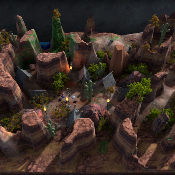Camp in the mesa