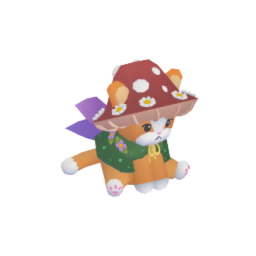 Mushroom Fairy Cat Autumn Plushie