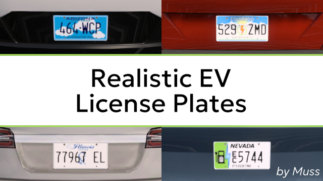 Realistic EV License Plates