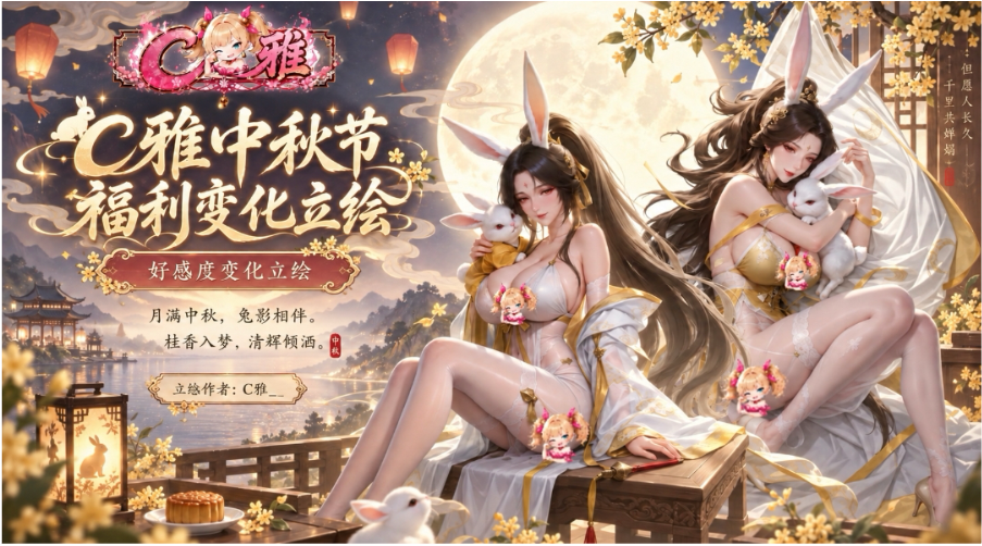 <color=#CC0099>【C雅_】</color>-<color=#0066FF>中秋节福利变化立绘角色－织月</color> preview