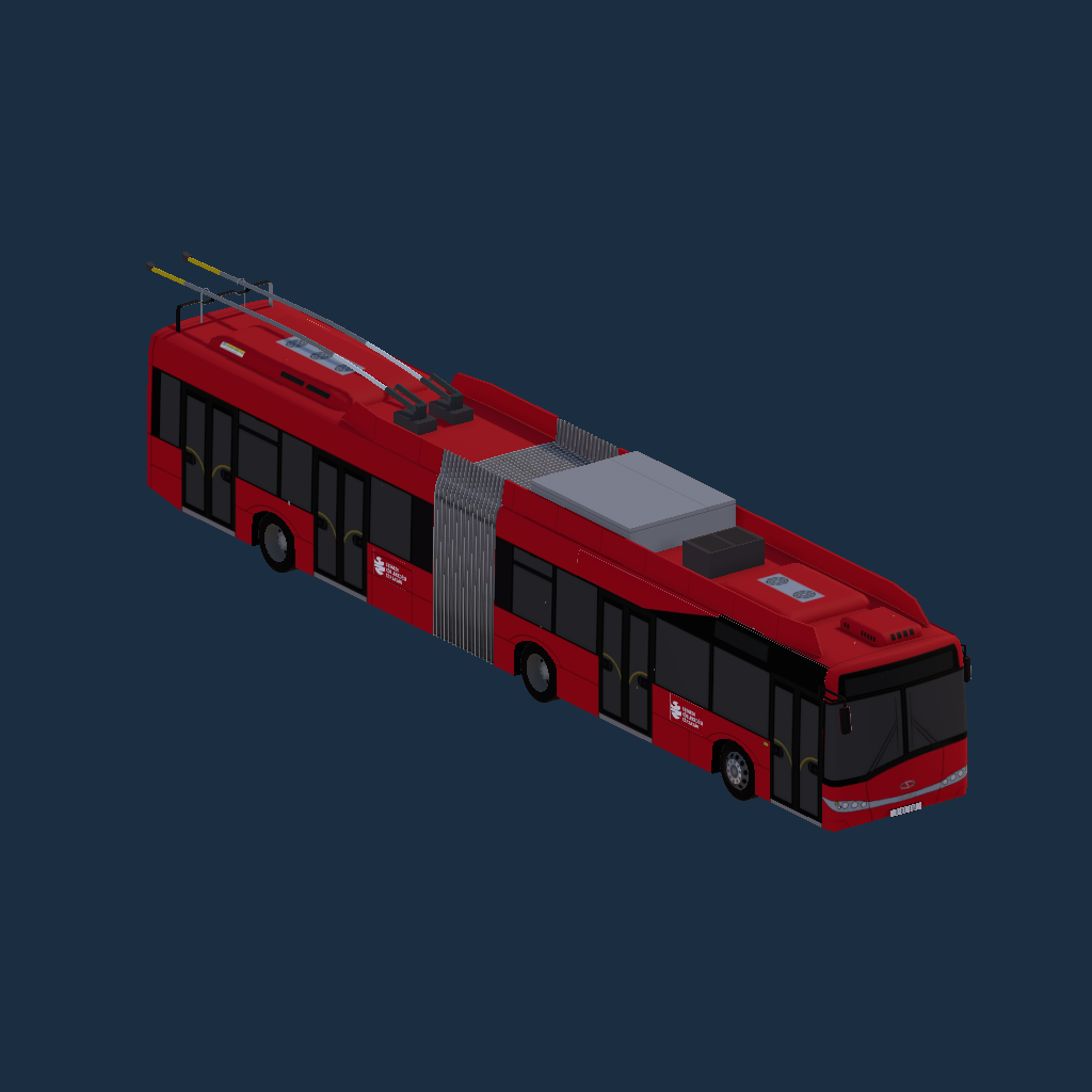 Solaris Trollino 18 (III) SZKT logó Piros(Red)