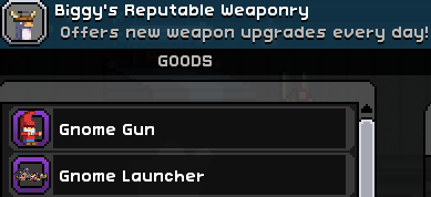 Gnomes at Biggy's Weaponry