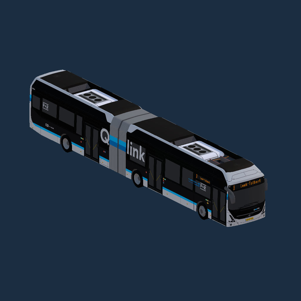 Volvo 7900A Electric Q-link Blauw Qbuzz GD