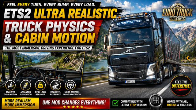 ETS2 Ultra Realistic Truck Physics & Cabin Motion