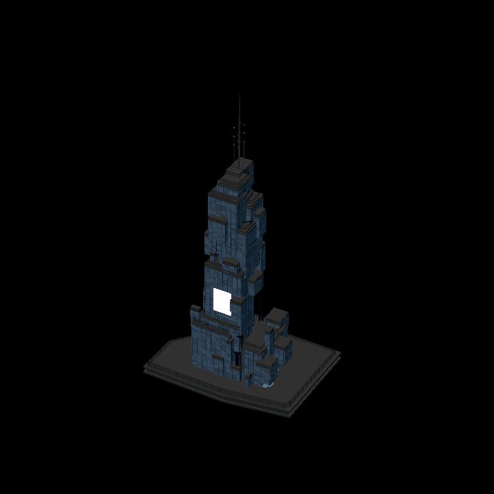 Low Poly Scifi Towers I 1 