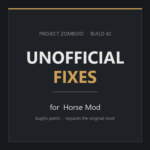 Horse Mod - Unofficial Fixes preview