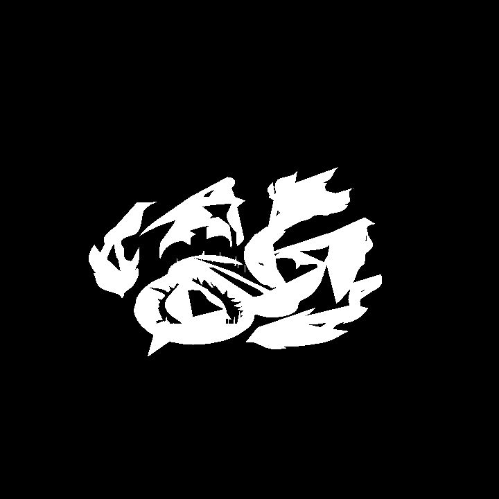 A glowing sigil - white serpent