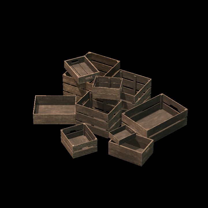 Crates set messy