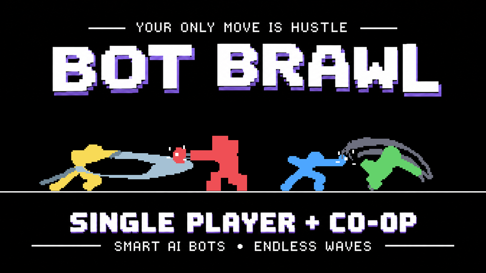 Bot Brawl - team up vs smart AI bots (HustleBots)