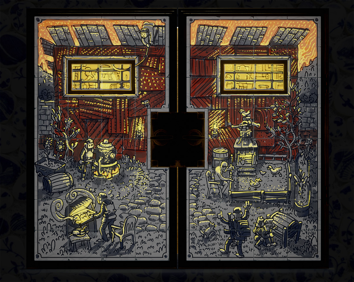 Porcelain Armored Double Door