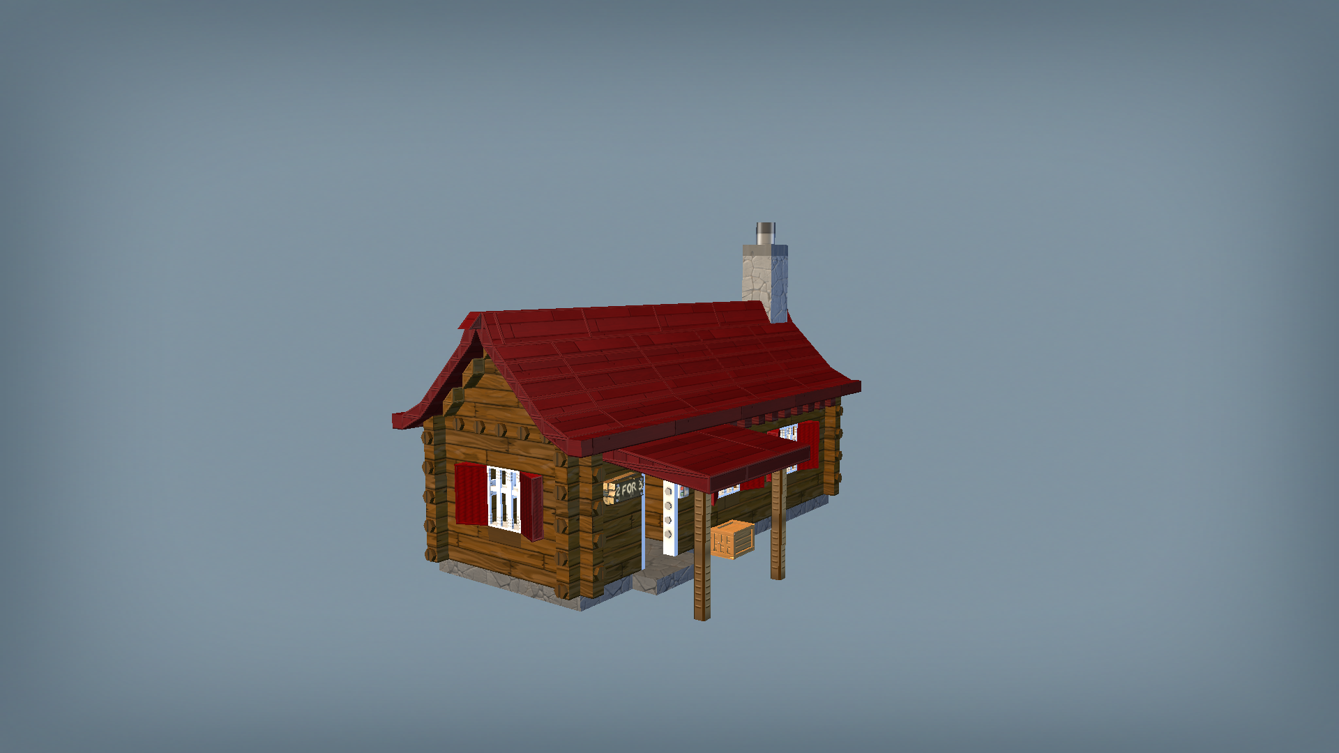 decorative log cabin