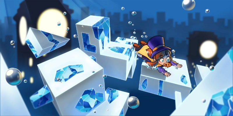 Blue Time Rift Art from A Hat in Time