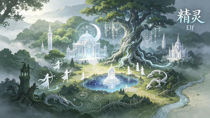 奇幻 · 精灵 (Fantasy · Elf)