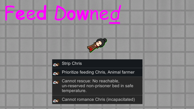 Feed Downed mod preview for RimWorld