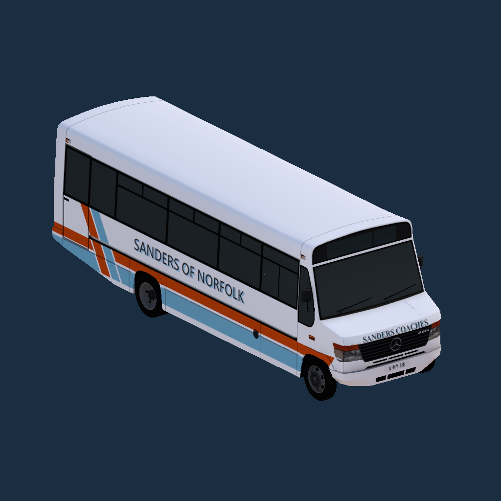 Mercedes-Benz O814D Plaxton Beaver2 8.5m Sanders Coaches Heritage Livery
