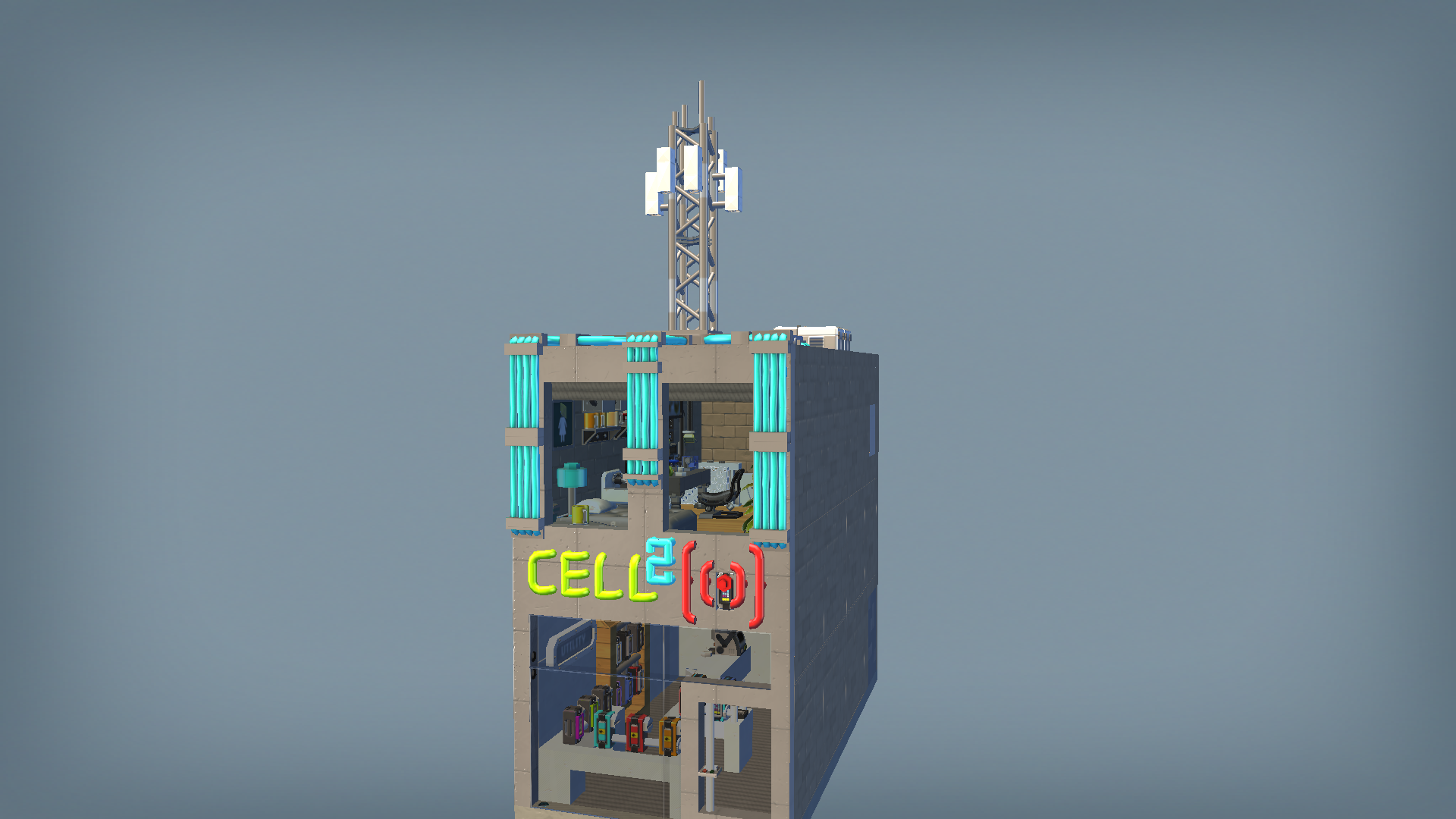 Mini City Cell Phone Store and Repair Shop 1x2