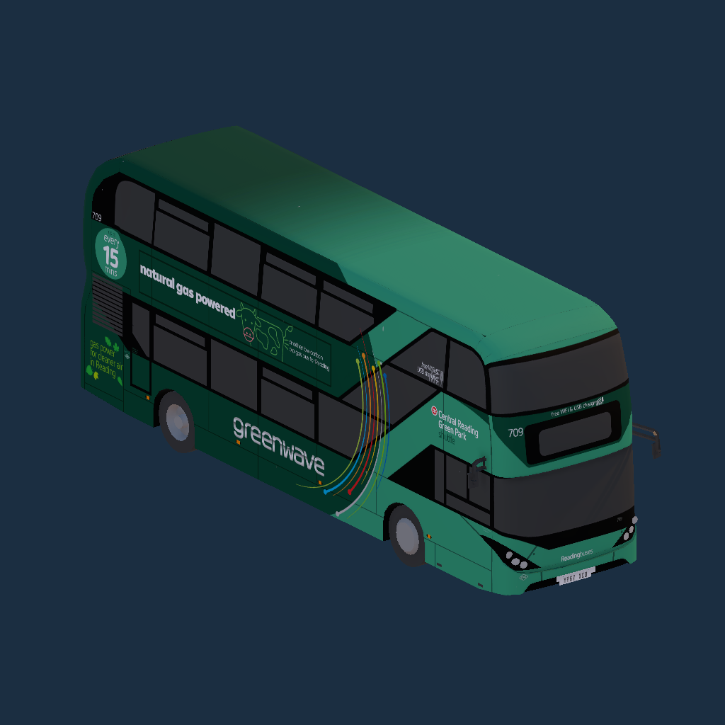 Reading Buses 709 YP67 XCD Greenwave Livery