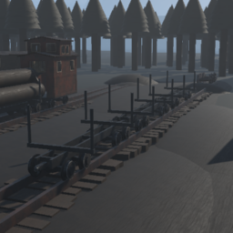 3' Gauge Log Cars (Empty)