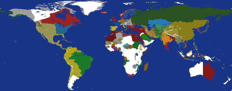 (290 NATIONS) INSANELY INCREDIBLY ACCURATELY DETAILED WORLD MAP - 1800