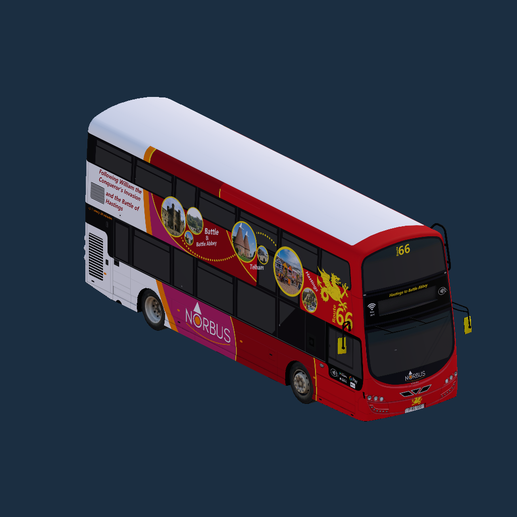 Wright Eclipse Gemini 3 B5TL MK1 NorBus Sussex Route 66 Branded