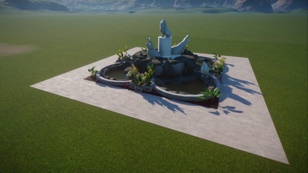 modern animal fountain