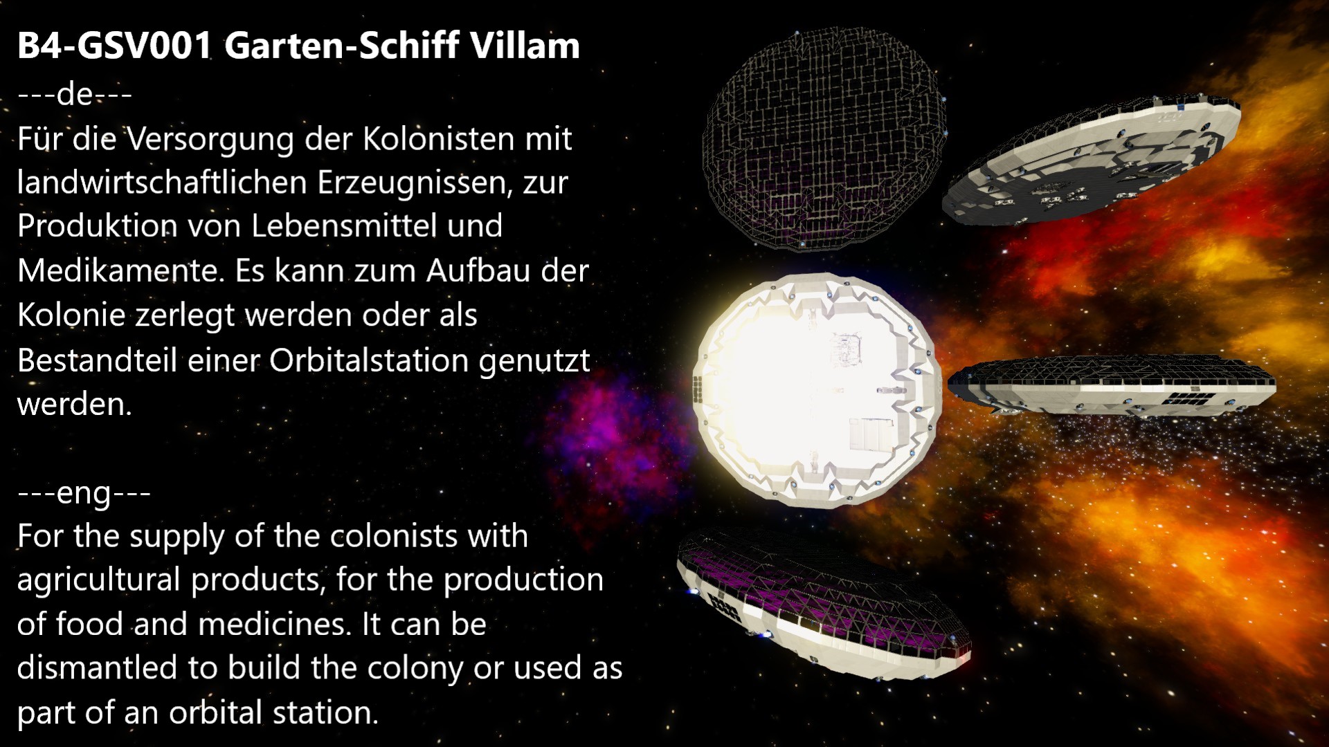 01B4-GSV001 Garten-Schiff Villam