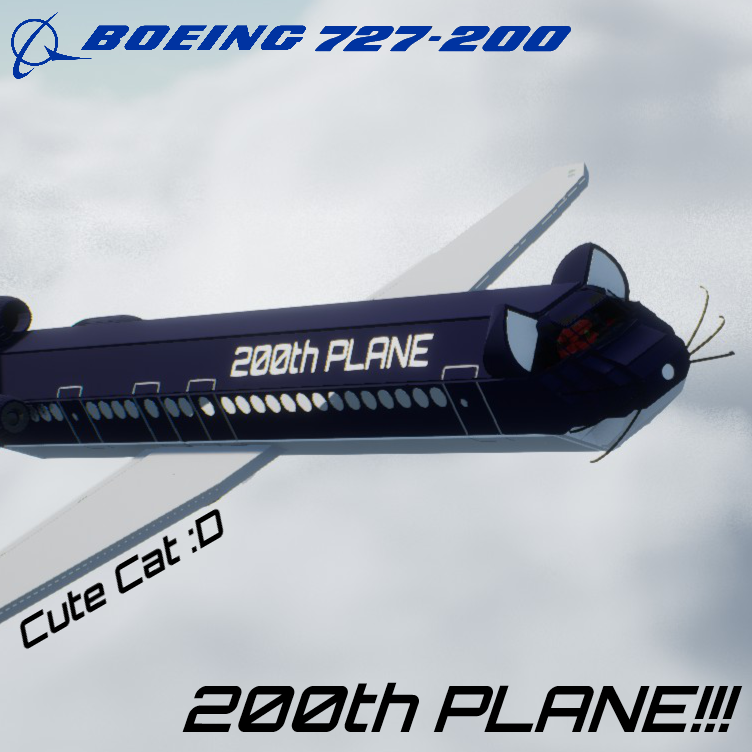 Softbody AIR LINER Boeing 727-200 200th Plane