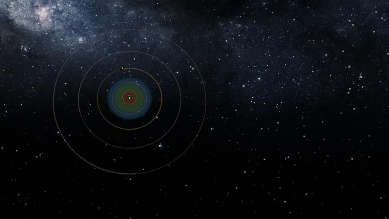 wofe1061 system[with 3 new planet and 4 main moons]+ 1 caterd asteroid
