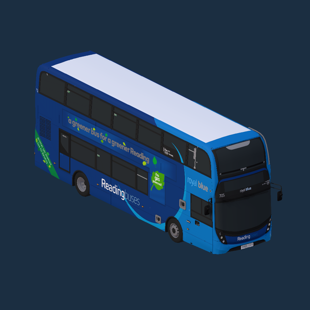 Reading Buses 705 YN66 EZS Royal Blue 33 Livery