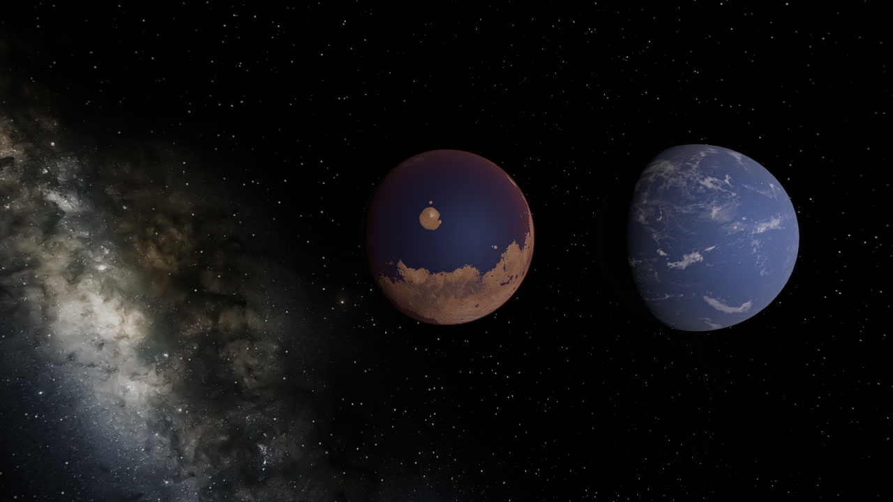 Not terraformed mars Vs Terraformed mars.