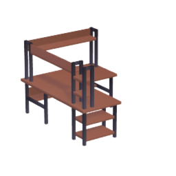 Industrial Style Shelf Desk