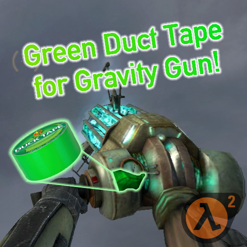 Green Duct Tape for Gravity Gun