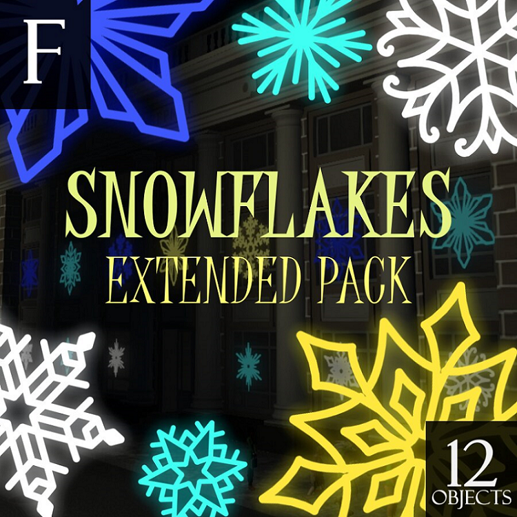 LED Snowflakes pack (extended)