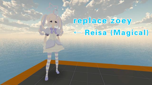 Blue Archive Reisa (Magical)（蔚蓝档案 玲纱-魔法）replace zoey