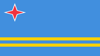 The flag of Aruba