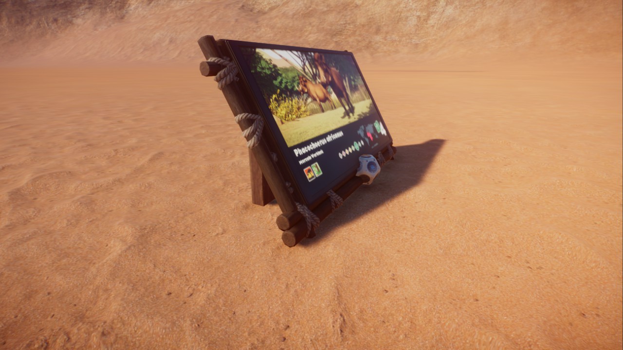 Simple habitat information screen with speaker
