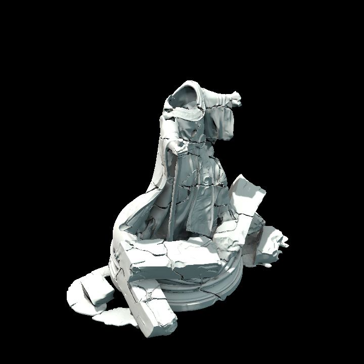 Mago estatua rota