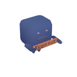 Keep out sign plushie