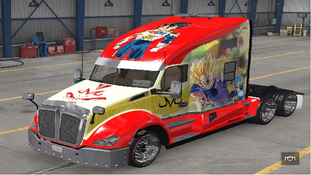 skin paintjob Vegeta For kenworth t680, peterbilt 579 and VOLVO