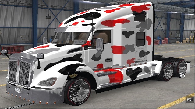 skin paintjob camouflage For kenworth t680, peterbilt 579 and VOLVO