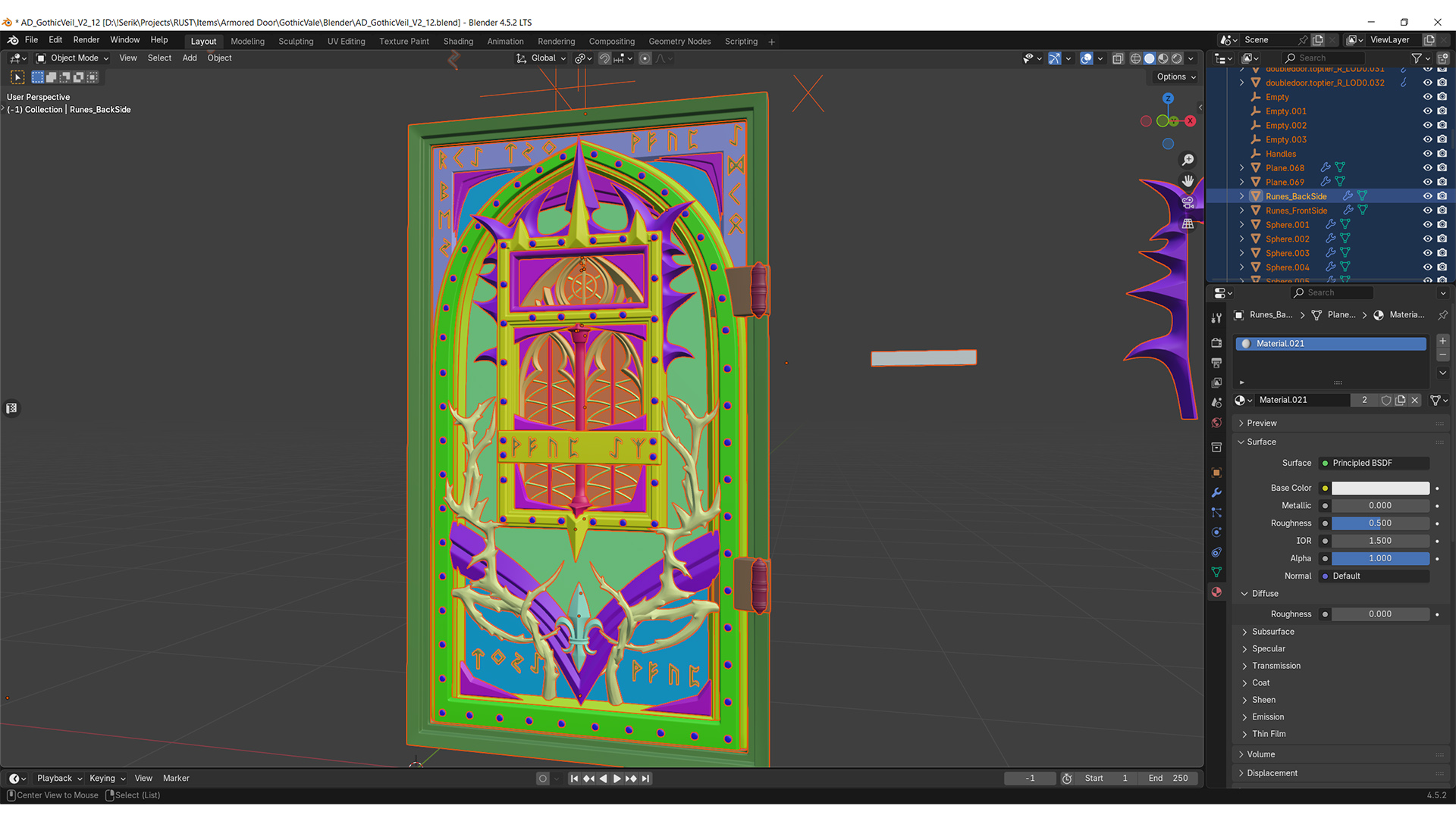 Gothic Veil Armored Door