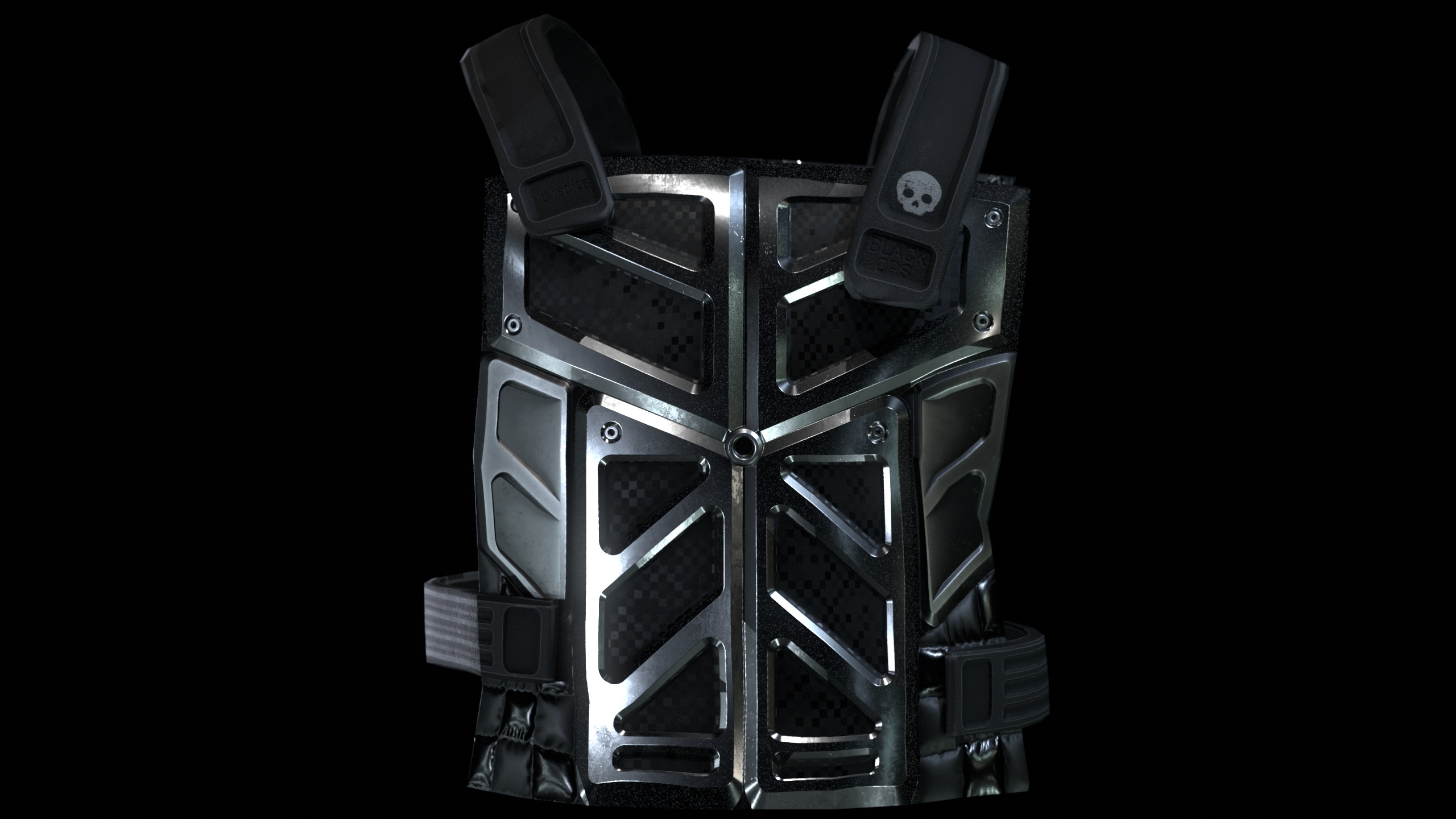 Black OPS Metal Chest Plate