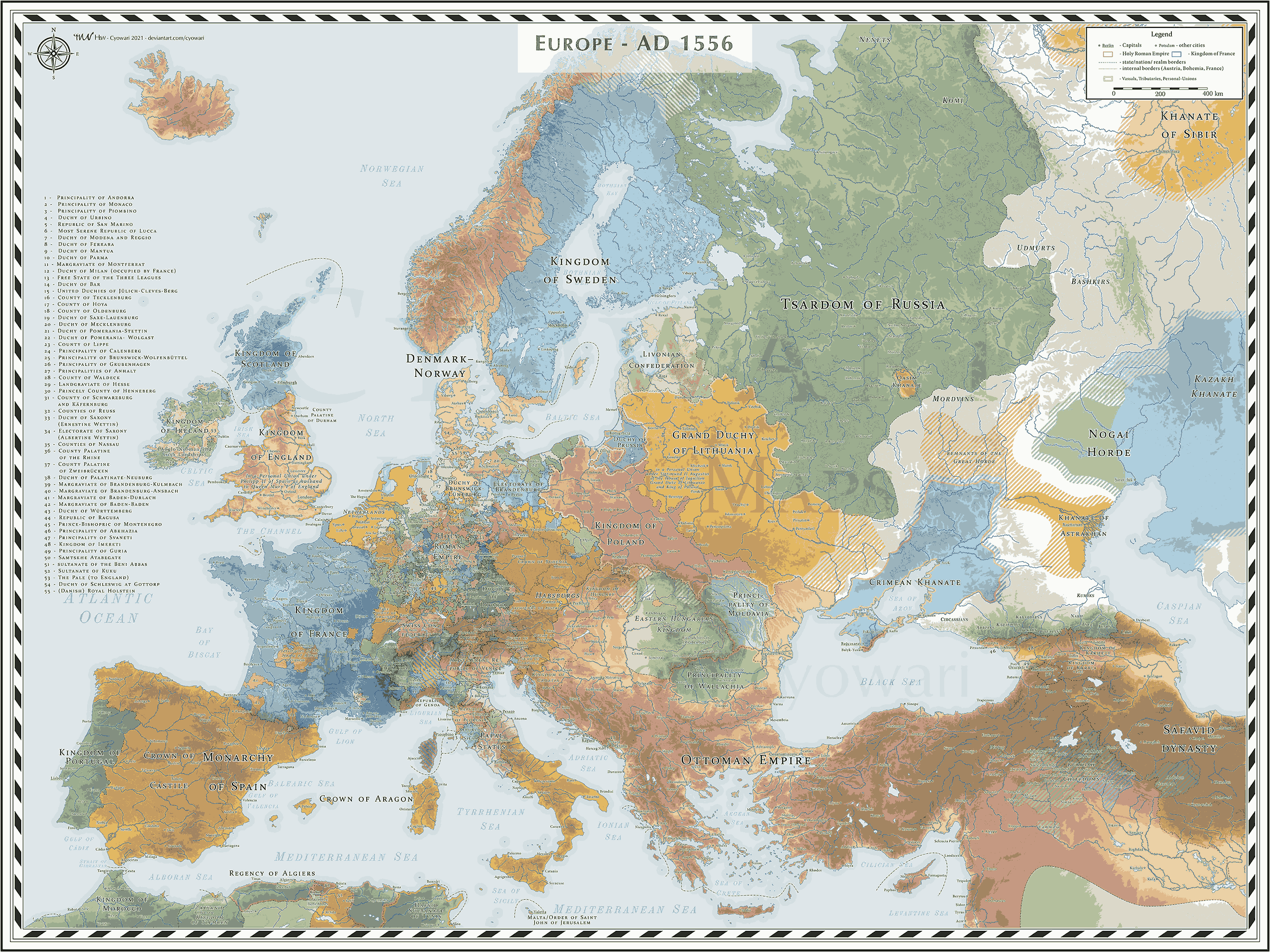 Europe 1556- The Peace of Augsburg