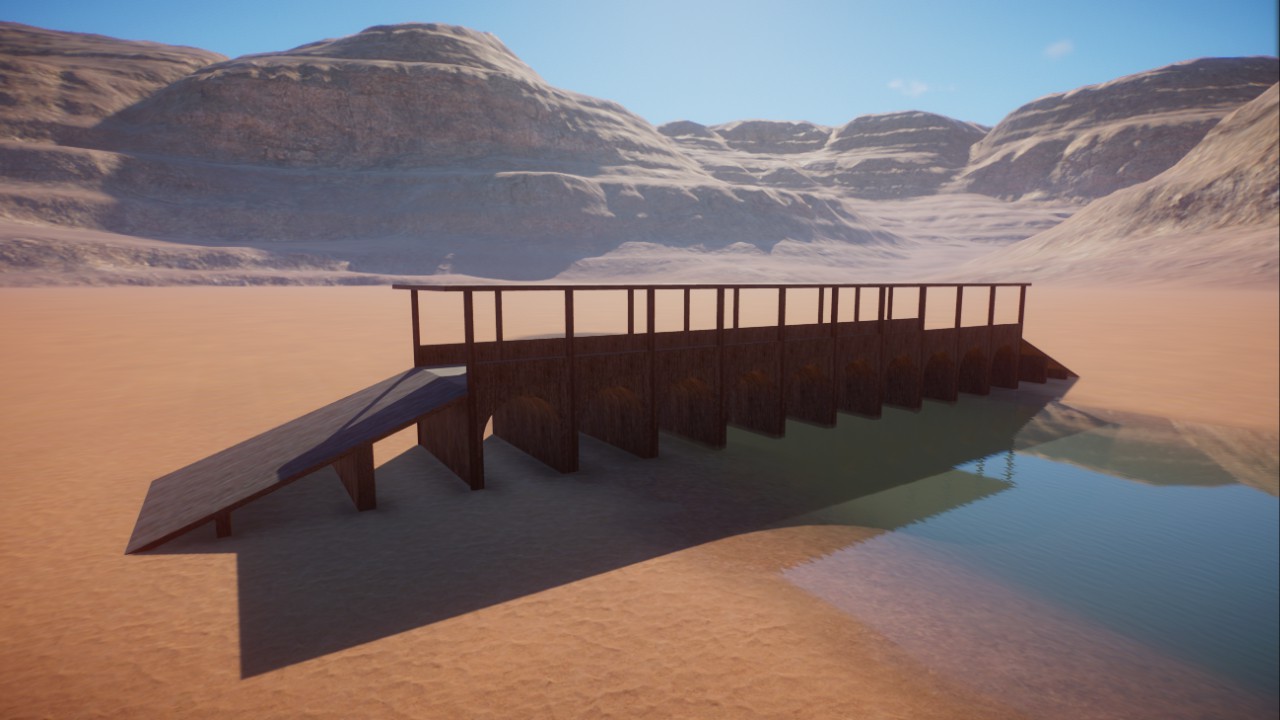 Simple bridge made in arctic wood