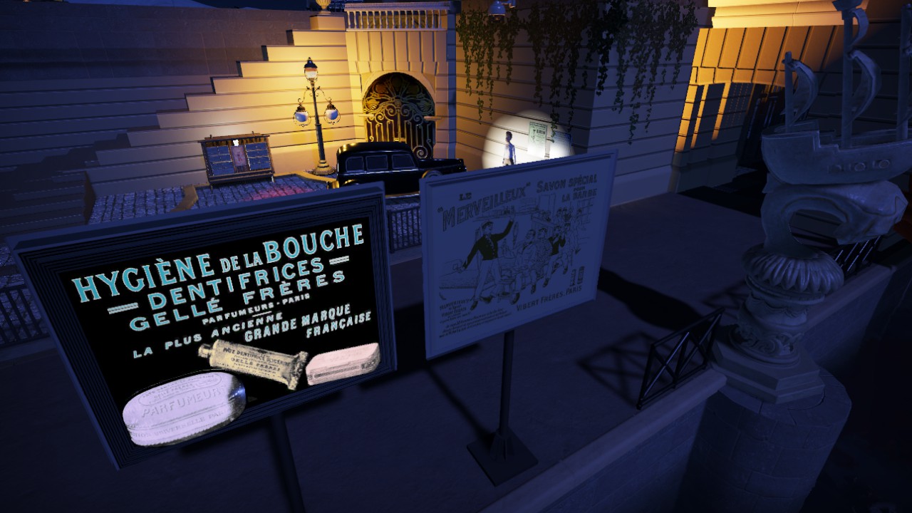 Illuminated advertising board - 1900s RECOLORABLE